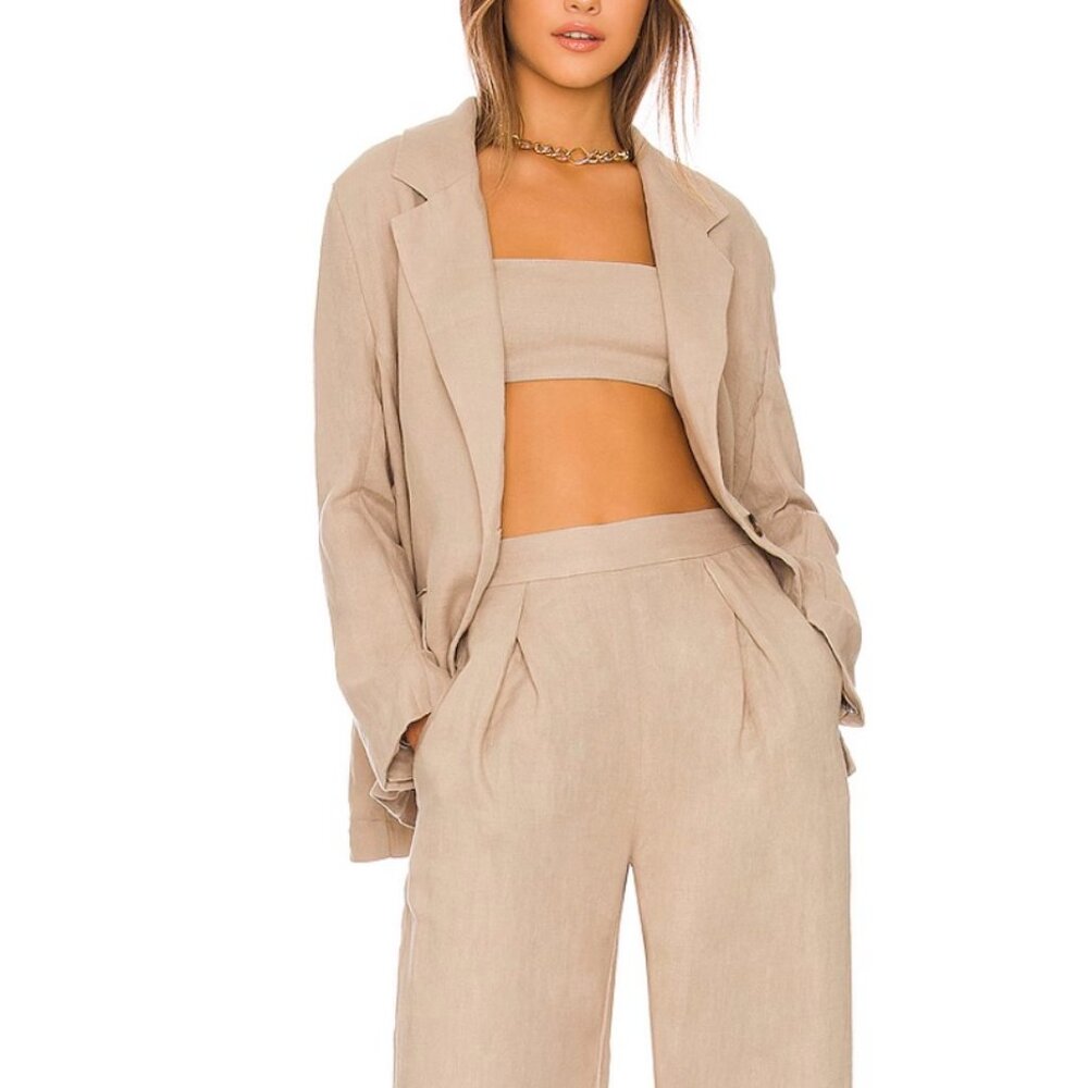 Free People Can't Get Enough Linen Summer Blazer NWT